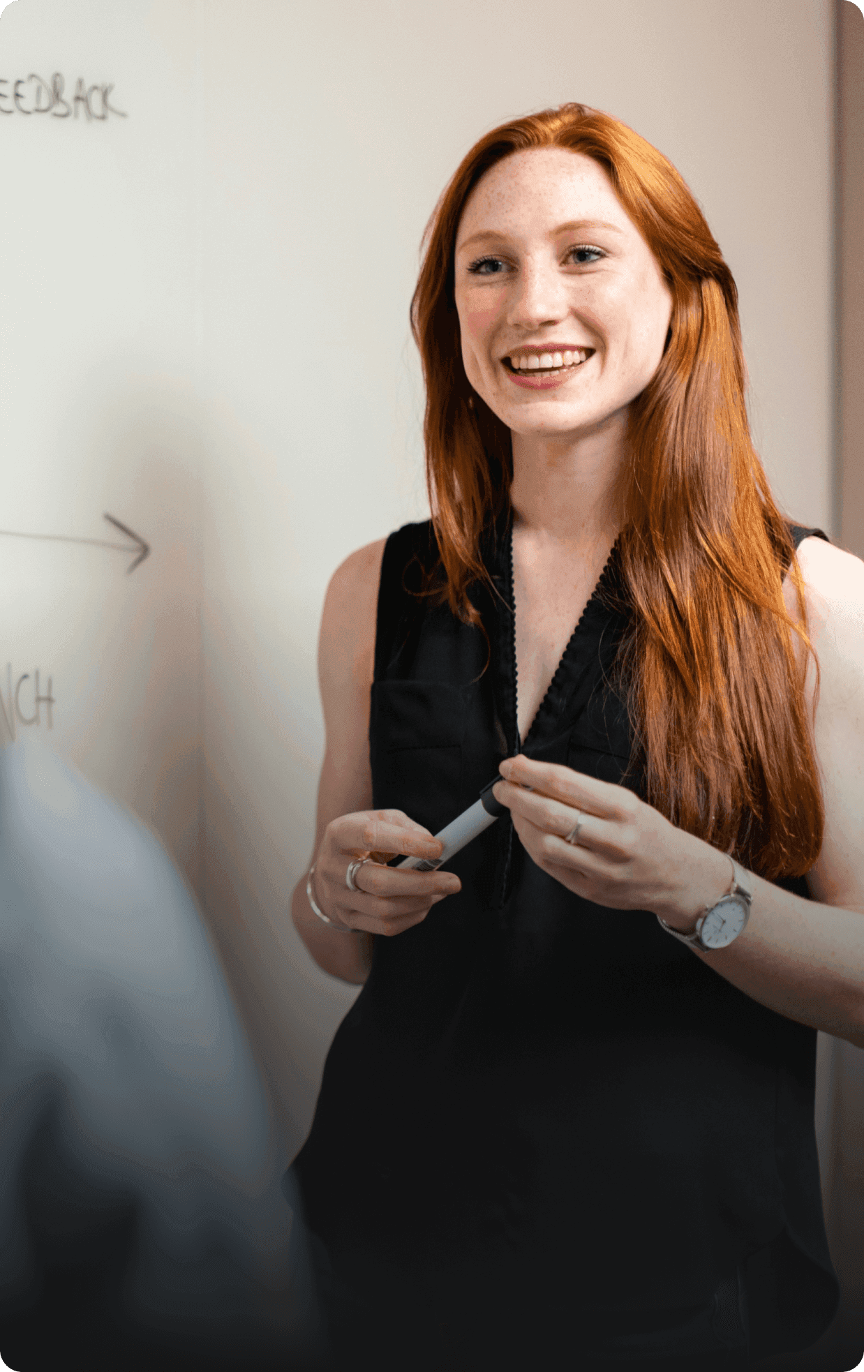 Woman presenting